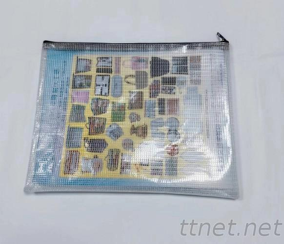 A5 PVC網狀資料袋|A5高週波網狀夾鍊袋樹林工廠