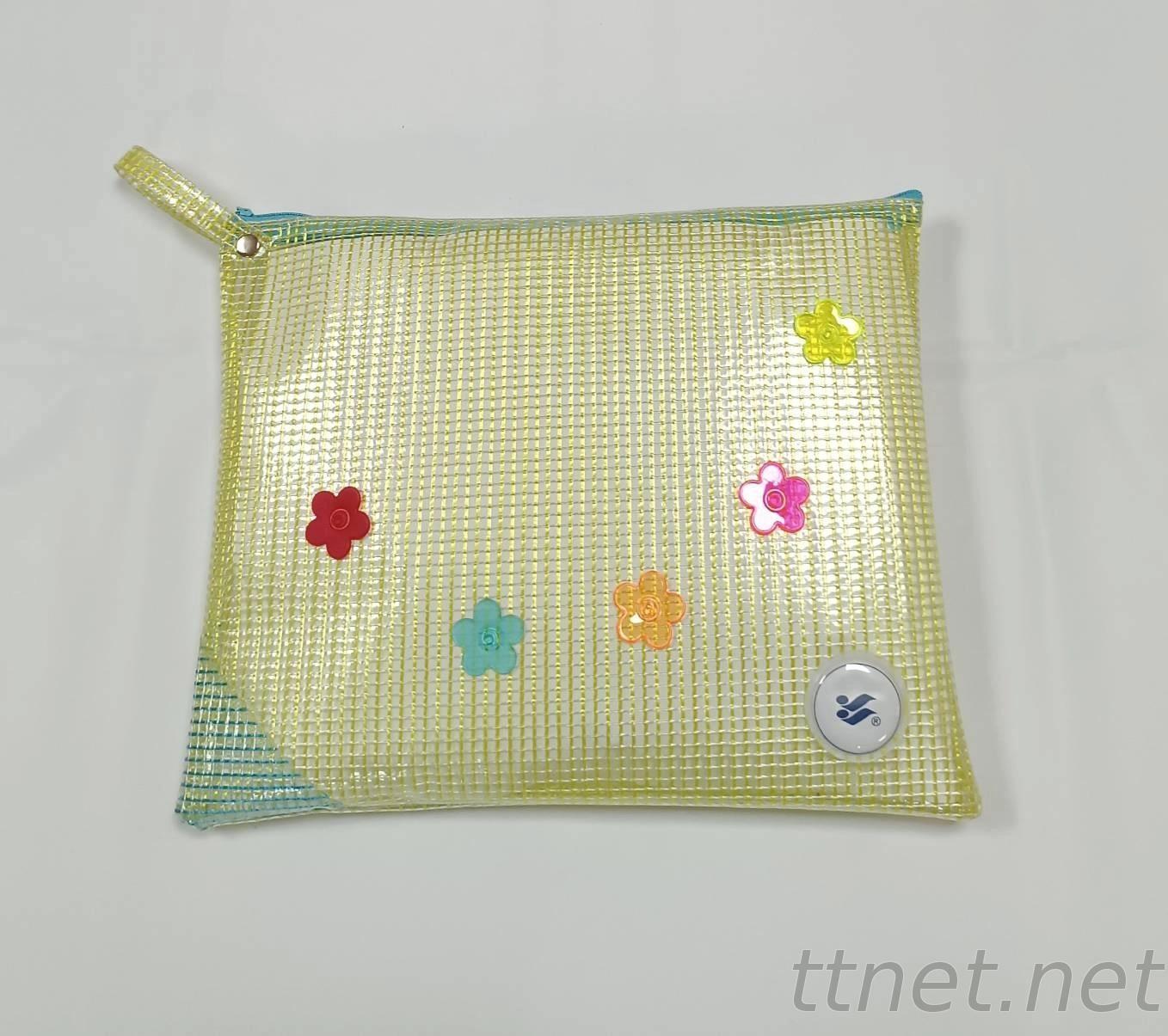 A5 PVC網狀資料袋|A5高週波網狀夾鍊袋樹林工廠