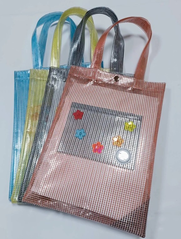 PVC高週波網狀購物袋|客製化PVC網狀購物袋代工廠